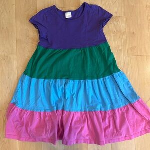 Hannah Andersson rainbow twirl dress, size 120 (6-7)